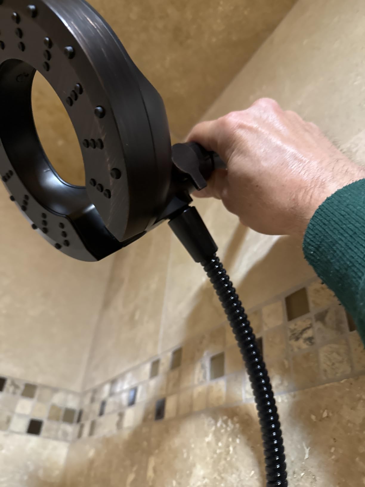 Delta 6-Setting In2ition 2-in-1 Dual Shower Head with Handheld High Pressure ProClean Spray, Brushed Nickel Detachable Shower Head with Hose, 1.75 GPM Flow Rate, Satin Nickel 75655SN customer photo 1