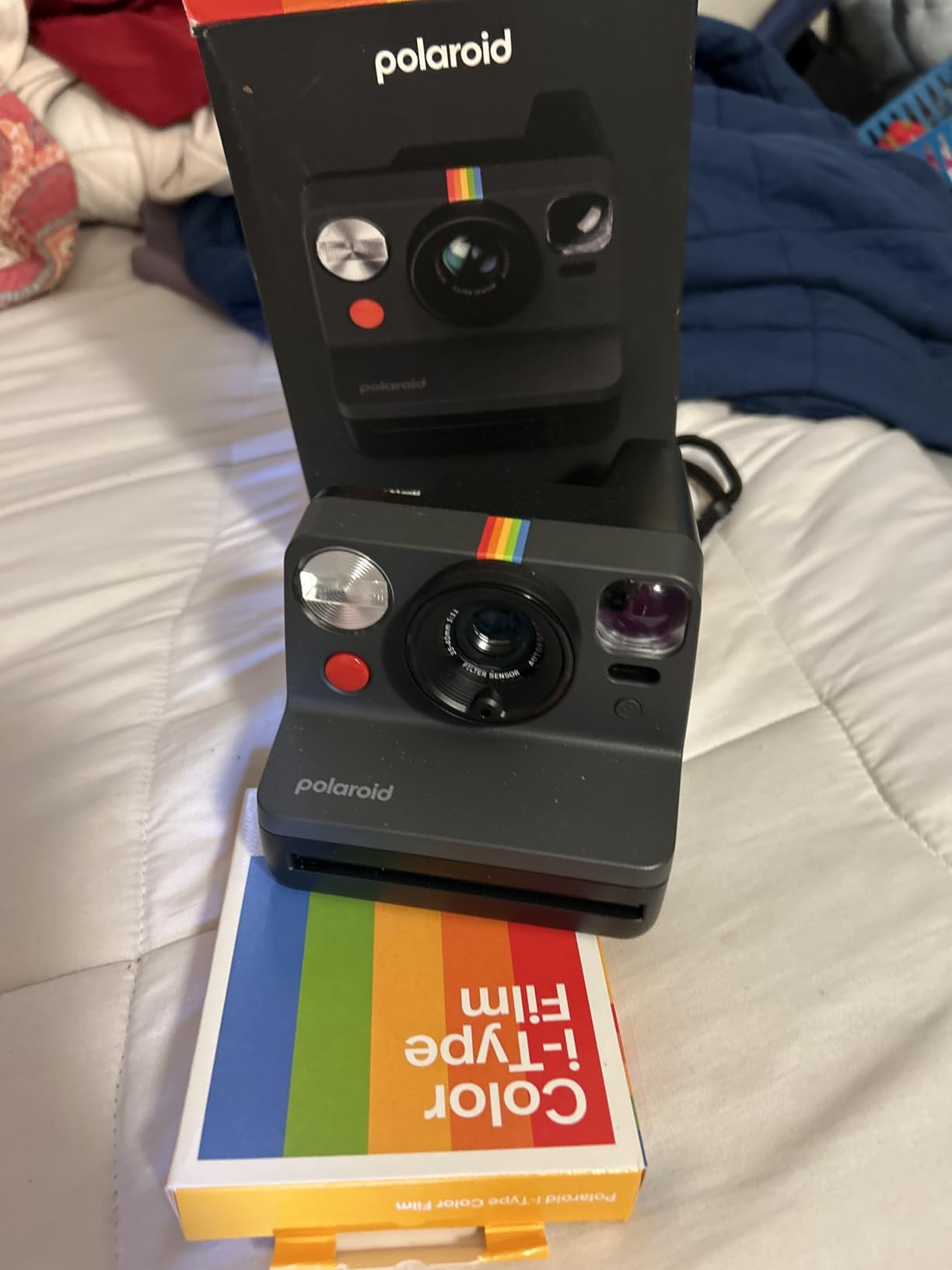 Polaroid Now 3rd Generation I-Type Instant Camera + Film Bundle - Now Black Camera + 16 Color Photos (6560) customer photo 2