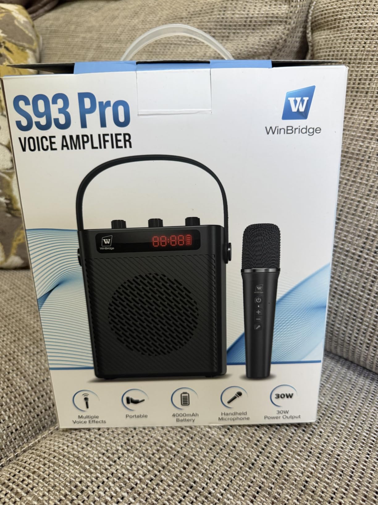 Voice Amplifier with Wireless Mic, 30W Portable Microphone and Speaker | Bluetooth PA System for Teachers & Trainers, UHF 50ft+ Range, Lightweight Rechargeable Amplifier for Classes & Events S93 Pro customer photo 2