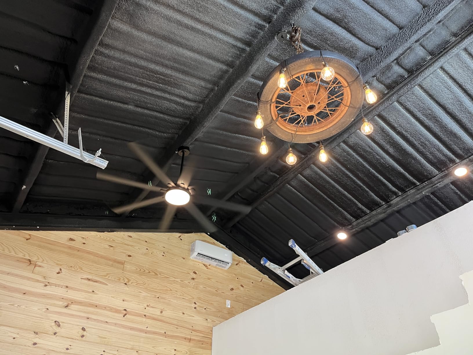 Passky 52 Inch Black Sleek Ceiling Fans with Lights, Remote Control | 3-color dimmable light, quiet reversible DC motor, easy install, memory, Timer, APP, bedroom, covered outdoor areas customer photo 1