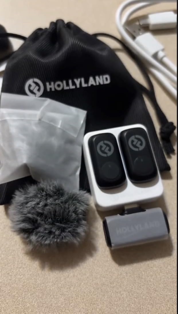 Hollyland Lark A1 Wireless Microphone for iPhone & Android, 48kHz/24-bit Studio Audio, 3-Level Noise Cancellation, 200m Range, Magnetic Mini Mic for Video Recording & Live Streaming (2TX + USB-C RX) customer photo 2