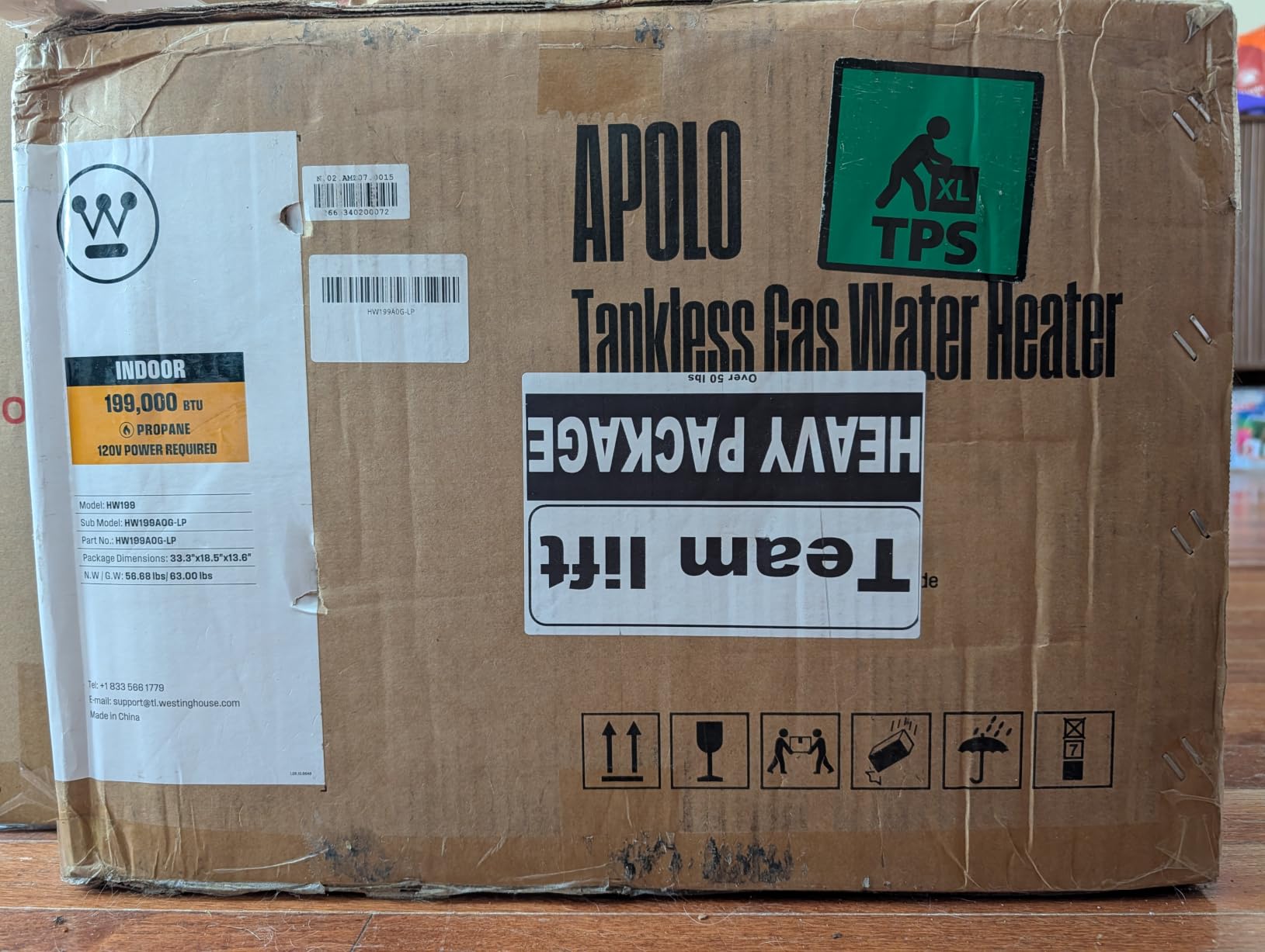 Westinghouse Smart Tankless Water Heater Gas Indoor, 7.9 GPM 180,000 BTU Whole Home Natural Gas Heater, WiFi App Control customer photo 2