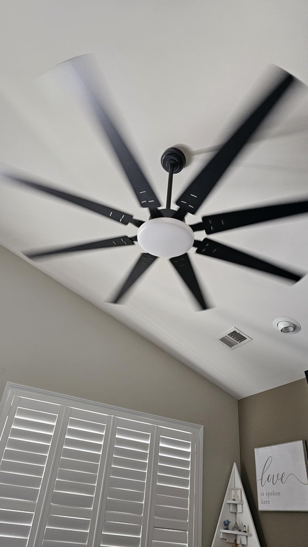 Amico 72 Inch Ceiling Fans with Lights and Remote, Black Large Ceiling Fan | Reversible DC Motor, 6 Speeds, Timer, Dimmable 3CCT LED, Quiet Indoor/Outdoor for Living Room, Patio customer photo 2