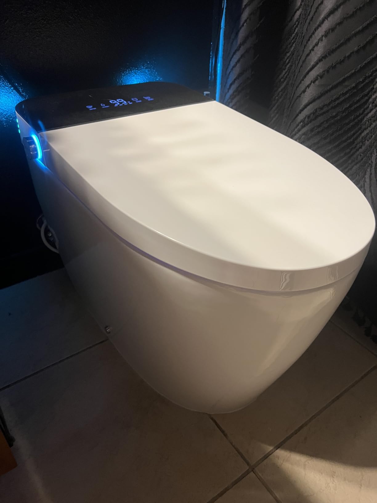 Smart Toilet with Bidet Built In, One Piece Bidet Toilet with Auto Dual Flush, Foam Shield, Modern Elongated Tankless Toilet with Foot Sensor, Heated Bidet Seat, Warm Water & Dryer, LED Display customer photo 2
