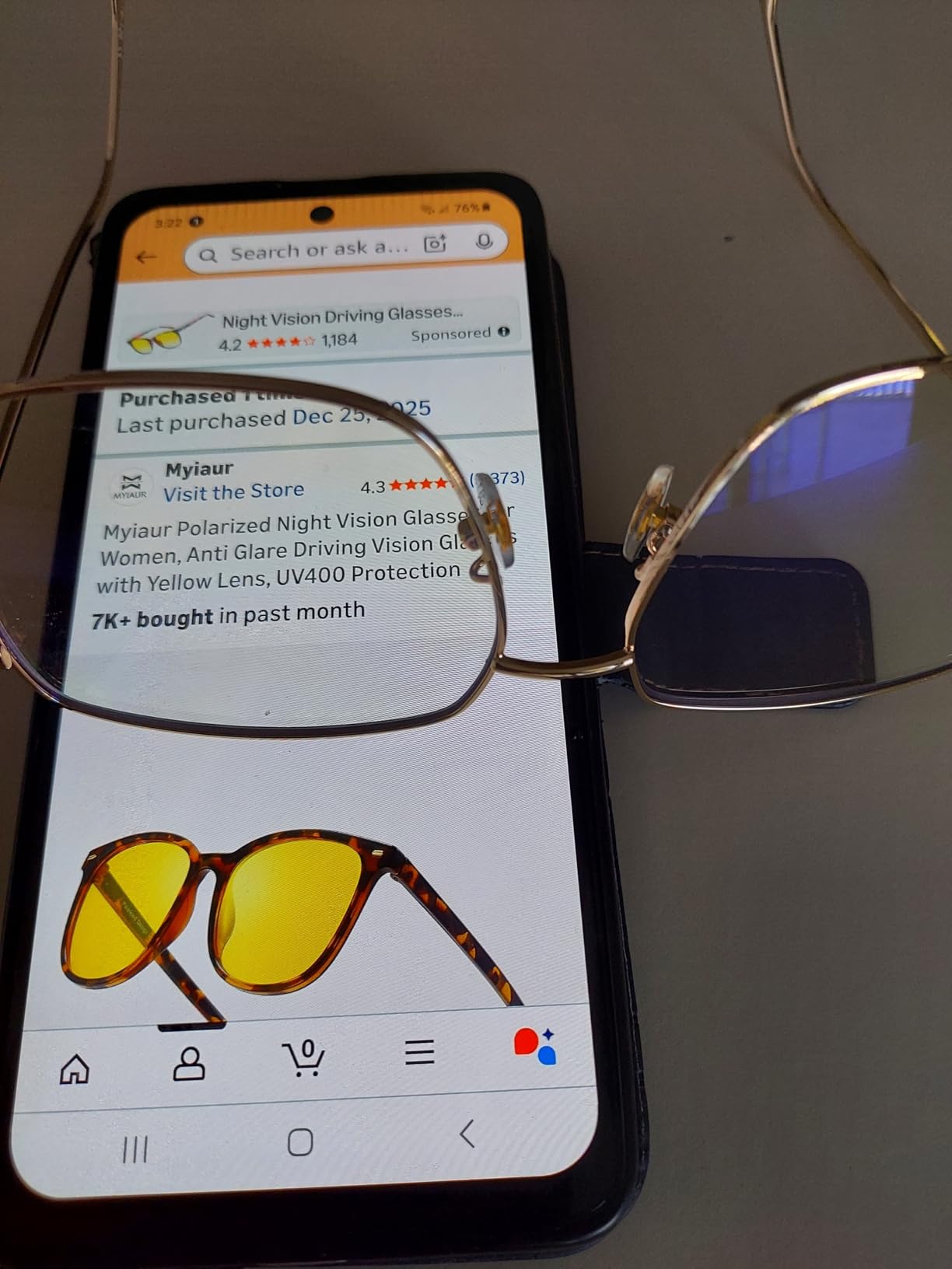 Polarized Night Vision Glasses for Women, Anti-Glare Yellow Lens | Cuts Harsh Glare, UV400 Polarized Lenses, Boost Low Light Visibility, Lightweight Comfort Fit, for Night Driving Rain Fog customer photo 2