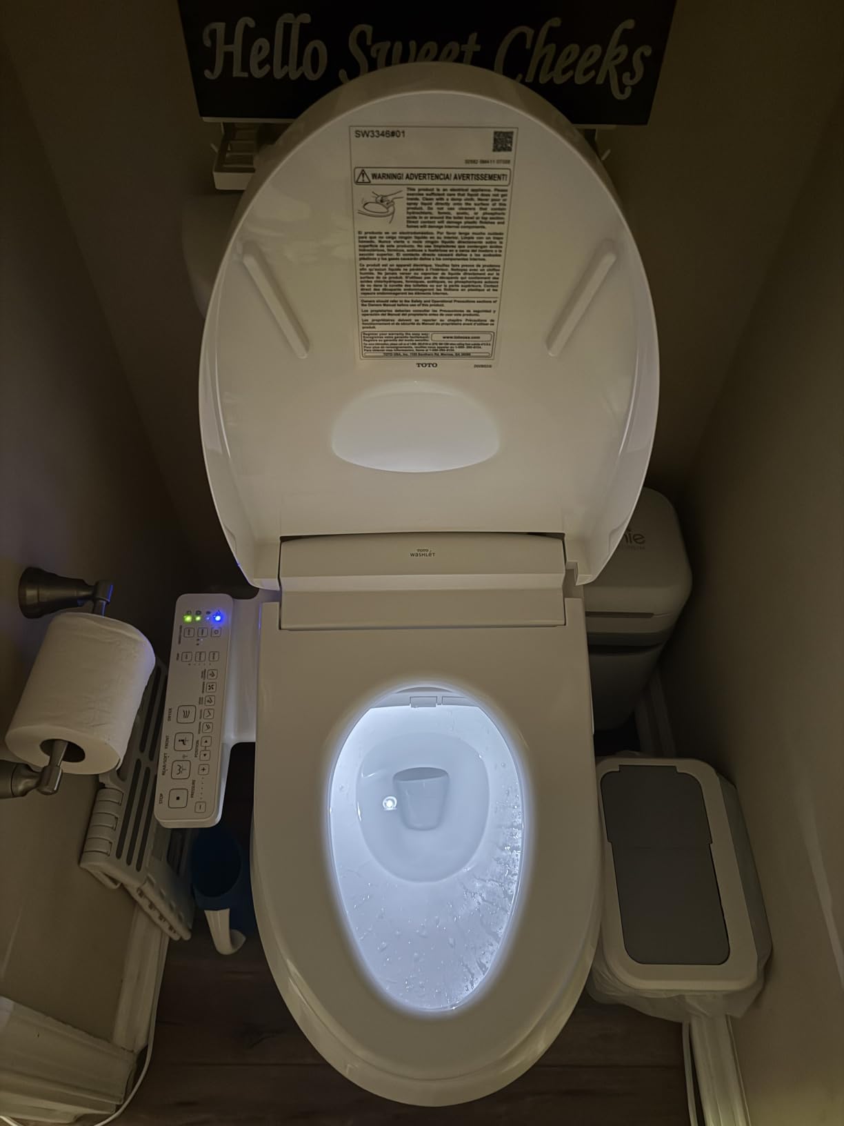 TOTO WASHLET S2 Electronic Bidet Toilet Seat with Instantaneous Water Heating, PREMIST and EWATER+ Wand Cleaning, Elongated, Cotton White - SW3346#01 customer photo 1