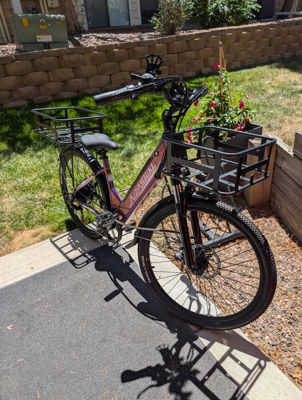 Aipas C1 Electric Bike with 1100W Peak Motor, 62 Miles Long Range Commuter Ebike for Adults, 26