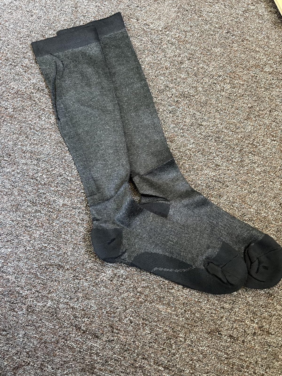 Merino Wool Compression Socks for Women Men 15-20 mmHg for flying customer photo 2