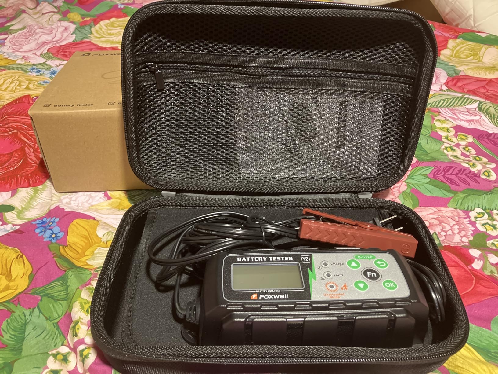 FOXWELL BC521 2-in-1 Battery Charger & Tester, Test Before Charging 12V 5A | Test Car Battery Health, Cranking and Alternator Output, 8-Stage Charging, Pulse Repair or Battery Maintenance customer photo 1