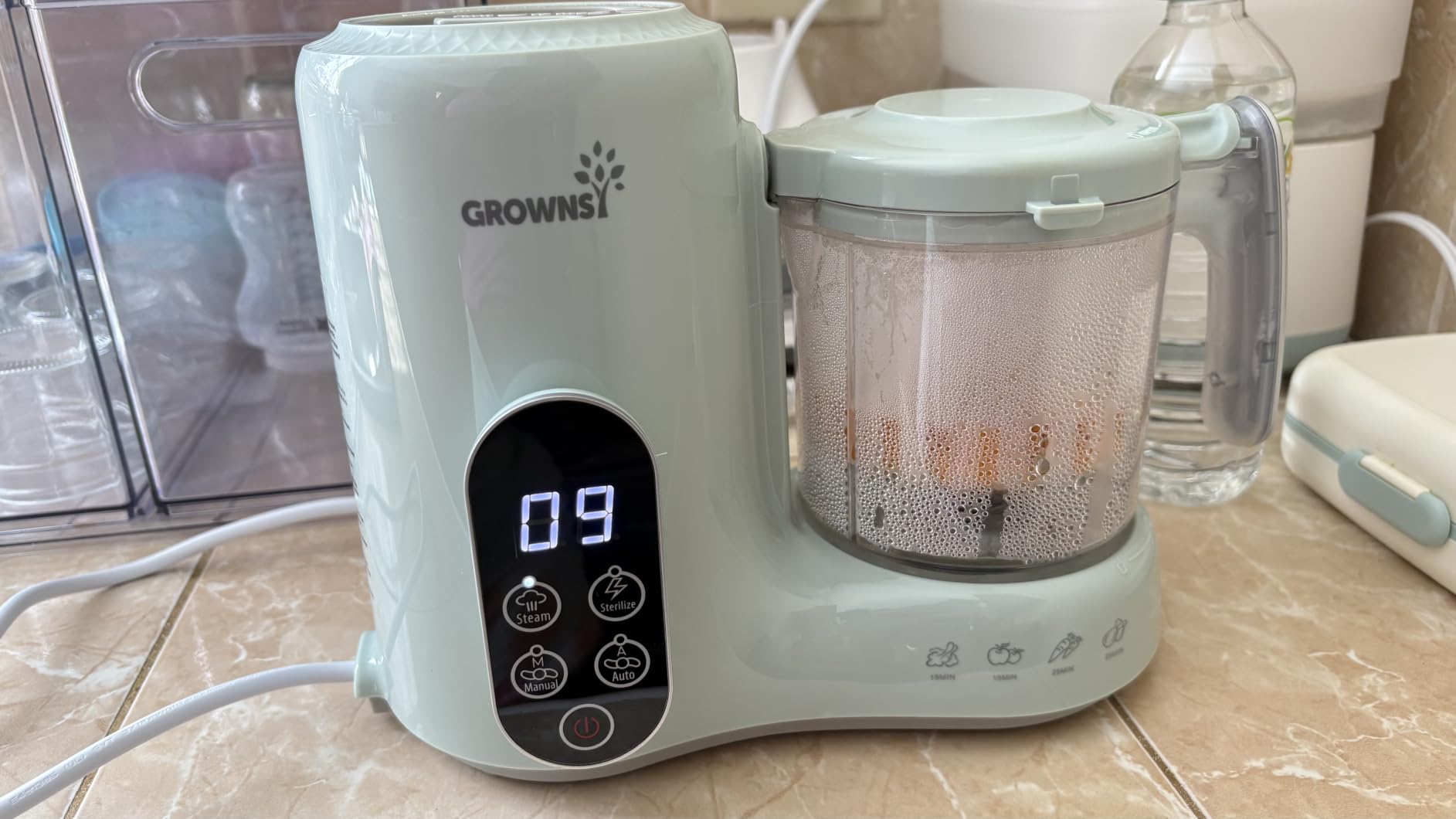 Grownsy Baby Food Maker, Steam & Blend Baby Food Processor, Dark Blue customer photo 1