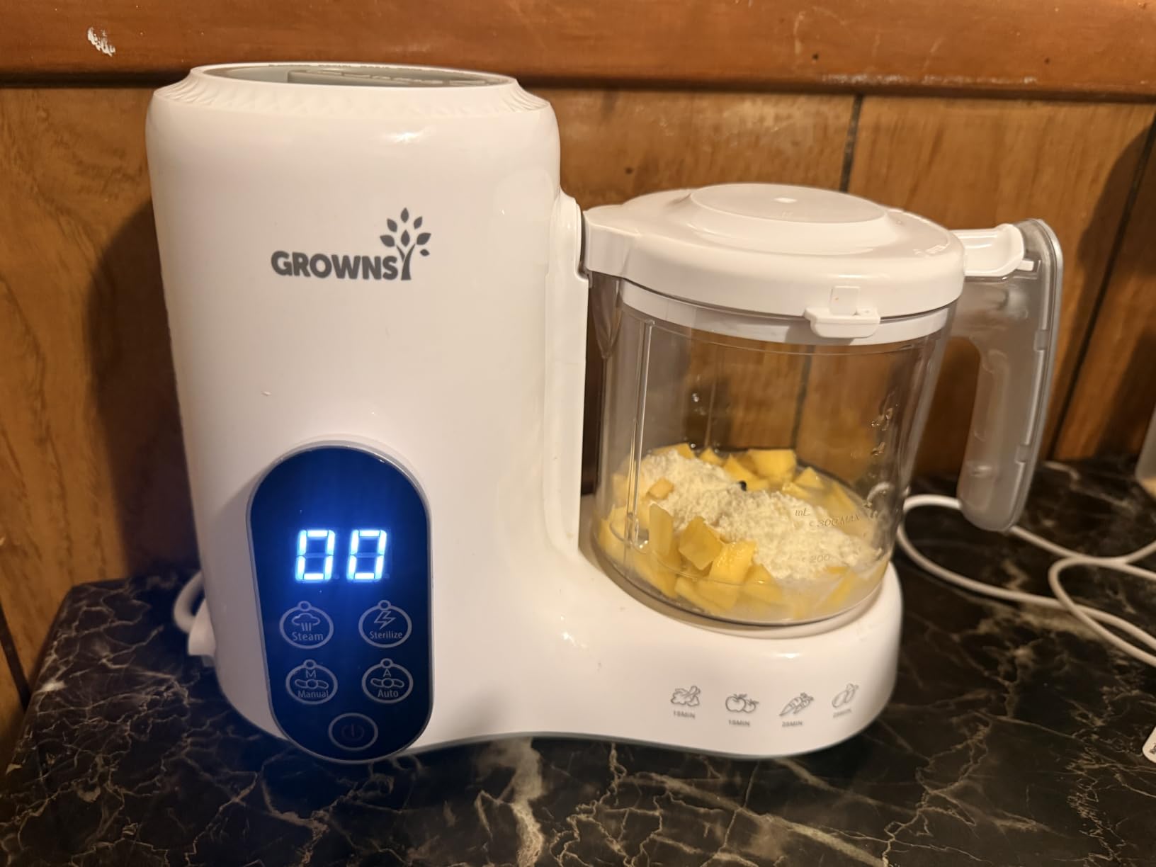 Grownsy Baby Food Maker, Steam & Blend Baby Food Processor, Dark Blue customer photo 2