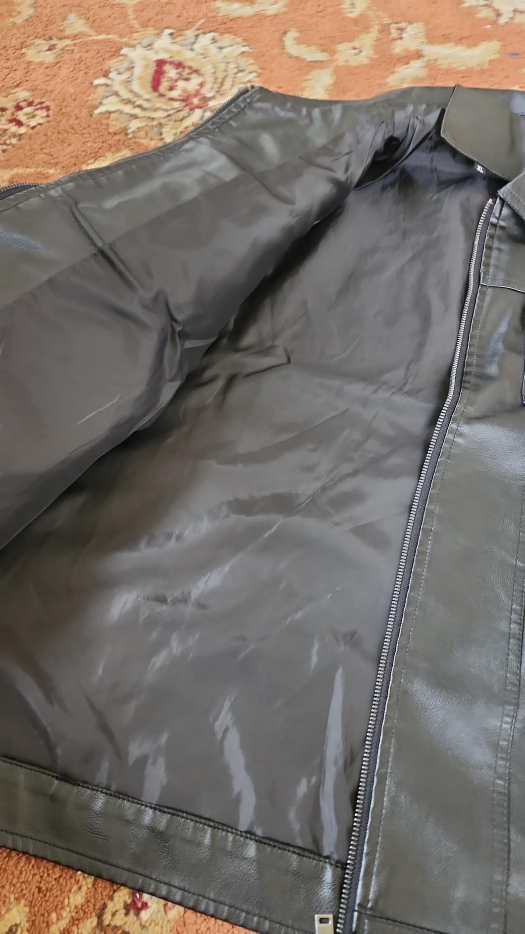 HOOD CREW Mens Leather Jacket Motorcycle Biker Jackets Casual Lightweight Faux Leather Outwear customer photo 1