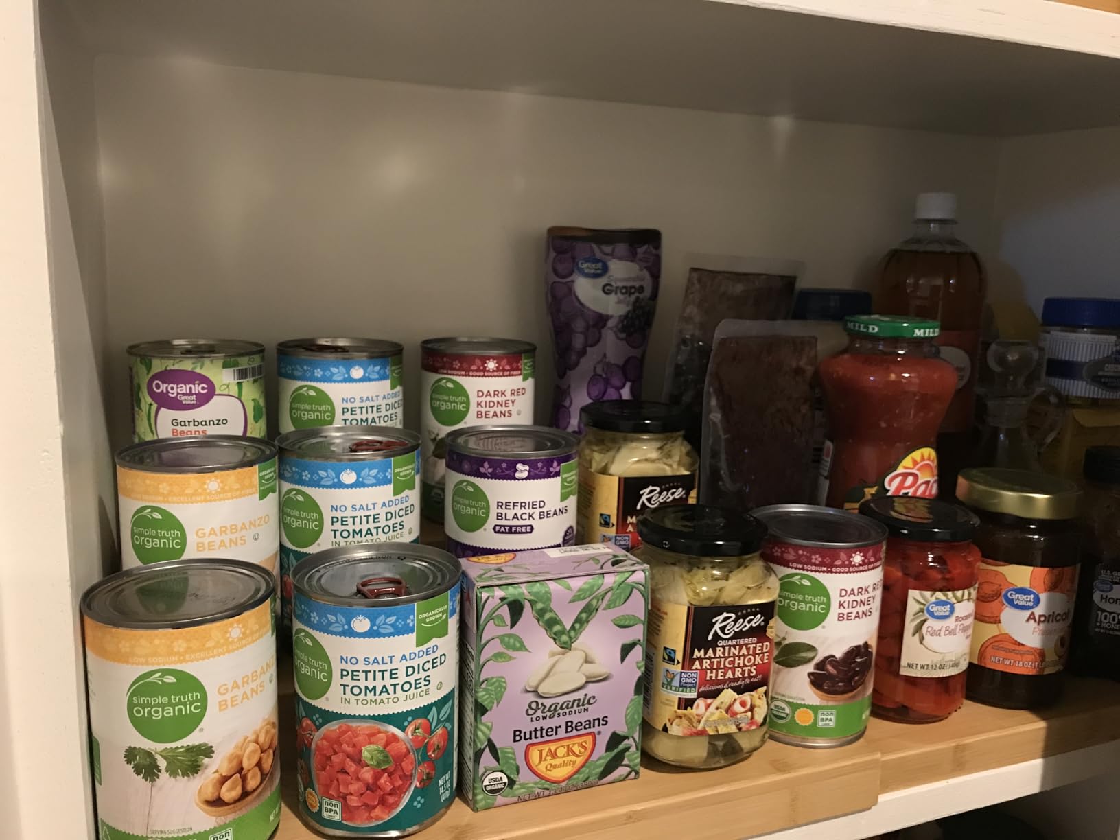 Expandable Bamboo Can Rack Organizer for Pantry, 3-Tier Adjustable Can Storage Holder, Soda Organizer Holds Up to 24 Cans, Canned goods Storage Display for Pantry, Cabinet, Countertop (patent pending) customer photo 1