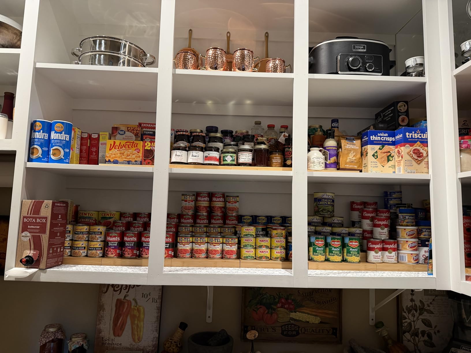 Expandable Bamboo Can Rack Organizer for Pantry, 3-Tier Adjustable Can Storage Holder, Soda Organizer Holds Up to 24 Cans, Canned goods Storage Display for Pantry, Cabinet, Countertop (patent pending) customer photo 2