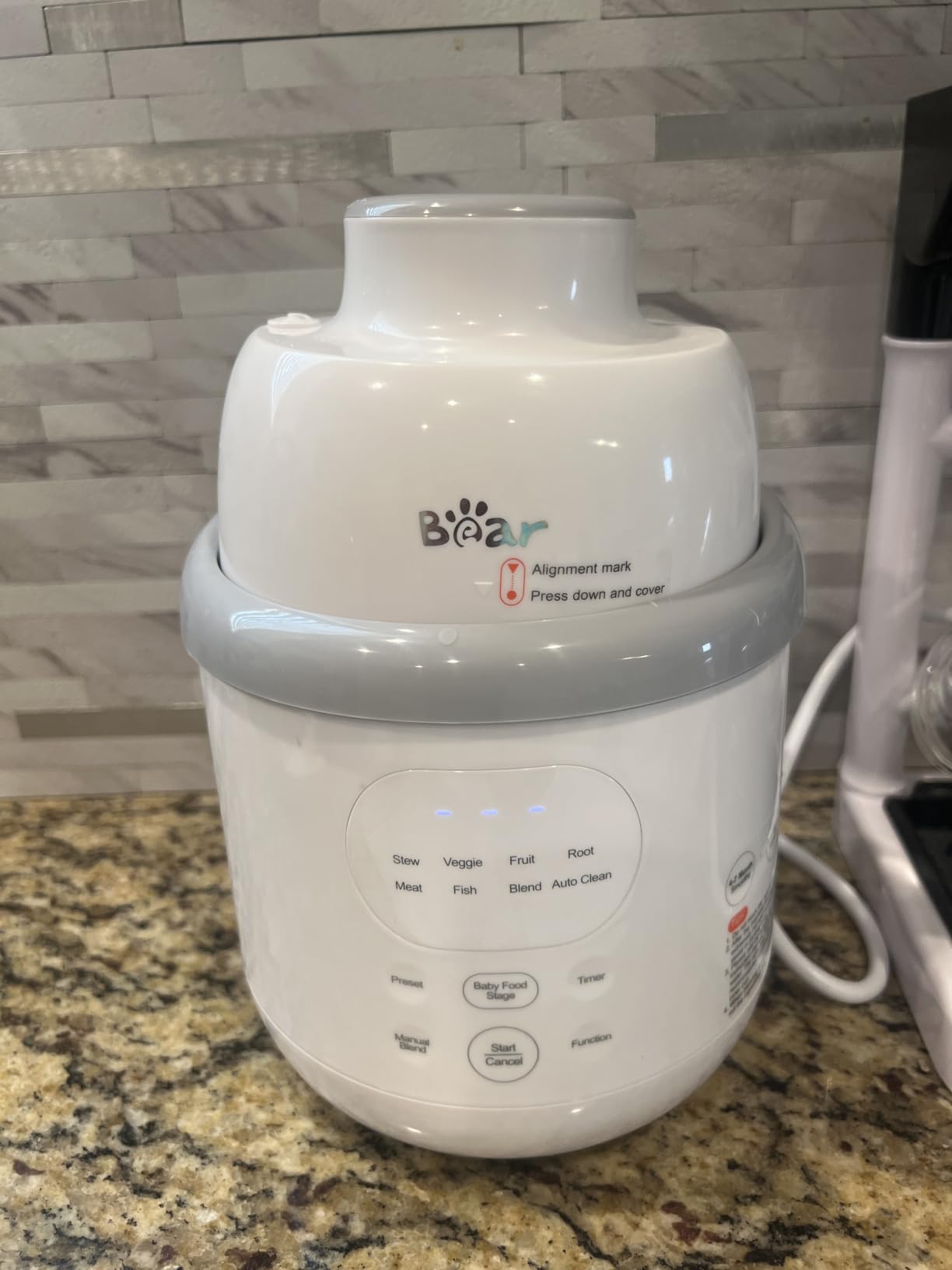 Bear NutriEase AllStage Stainless Steel Baby Food Maker Steamer and Blender, OneStep Baby Food Processor customer photo 1