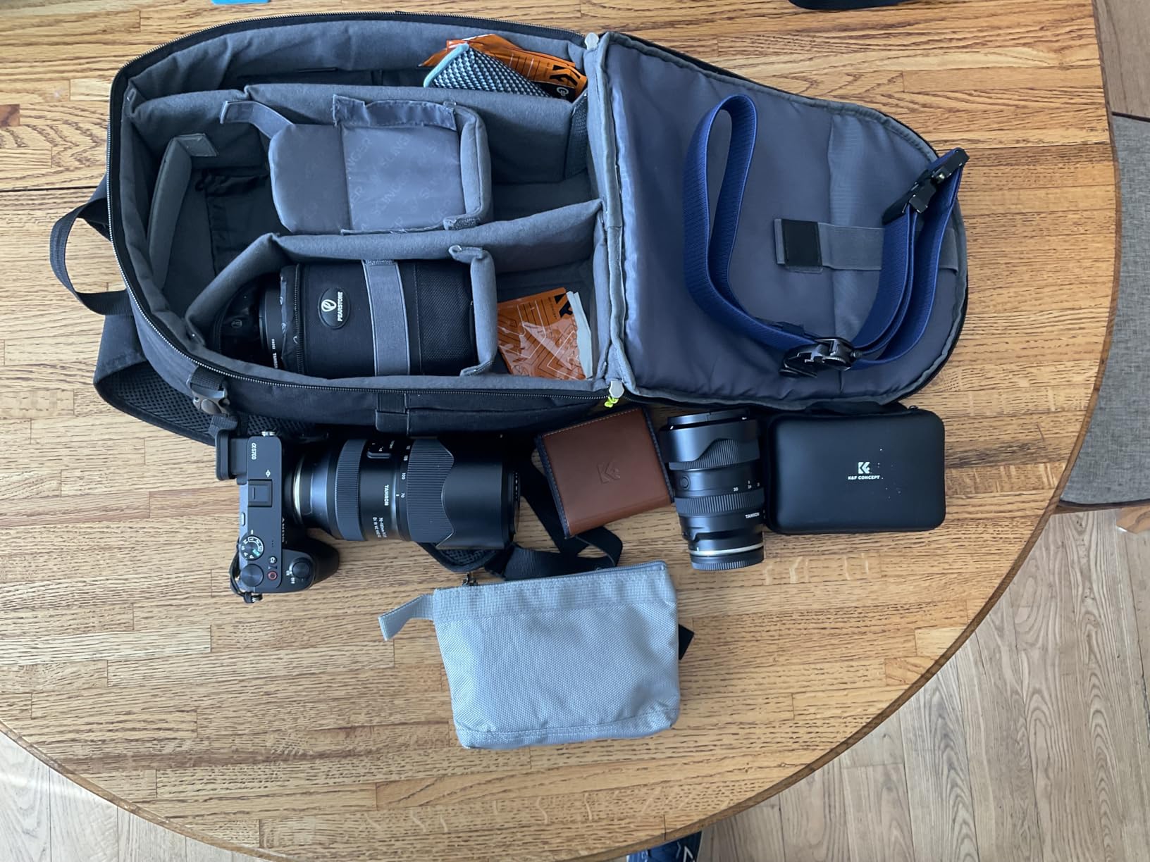 K&F CONCEPT Camera Backpack, Lightweight Camera Bag with Tripod Holder | Professional Bag for DSLR/SLR Mirrorless, with 14in Laptop Compartment & Rain Cover, Men & Women, for Sony Canon Nikon, B19 customer photo 2