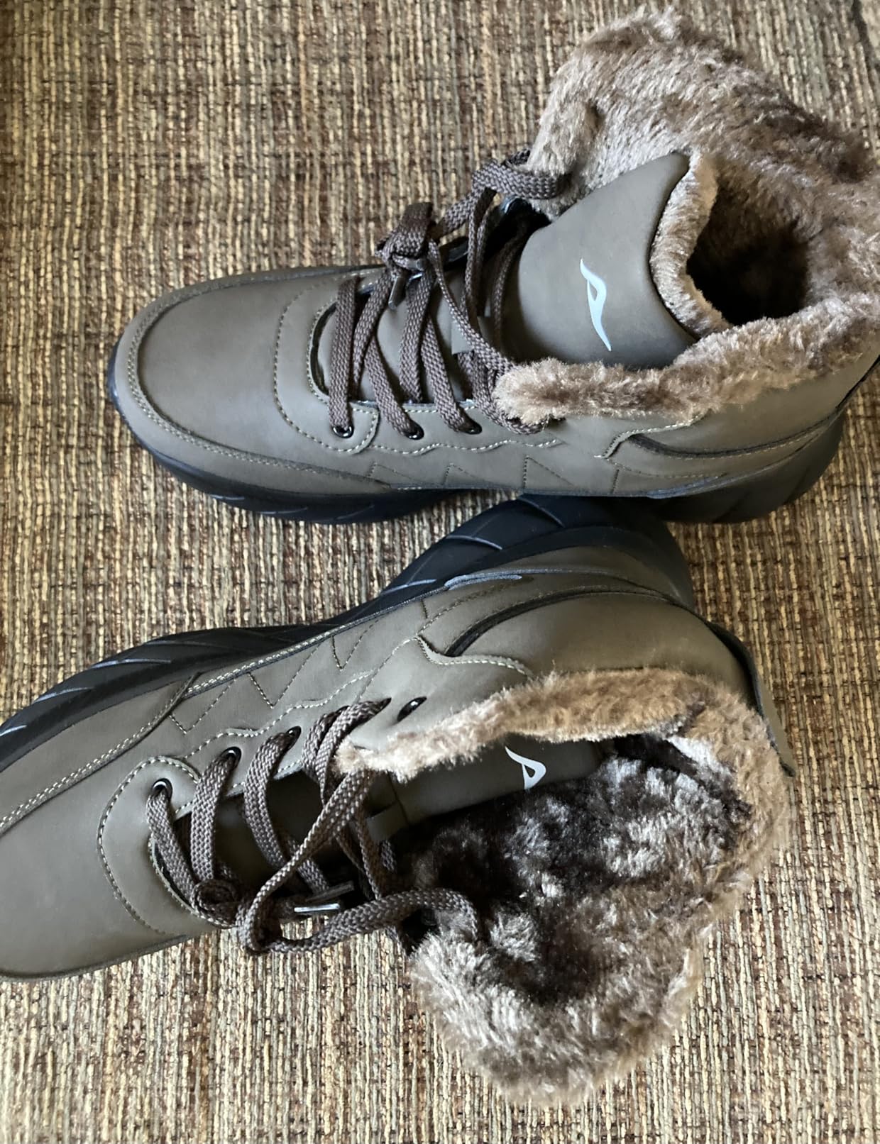 Mens Winter Snow Boots: Insulated Warm Fur Lined Non Slip Outdoor Shoes for Hiking Walking customer photo 2