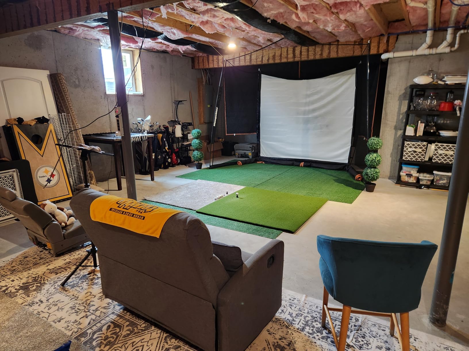 MangoStar Golf Net, 11x8ft Golf Practice Hitting Net for Indoor Outdoor | Heavy-duty Golf Simulator Net, 6-Ply Tear-resistant Netting, High-density Impact Screen and Target Cloth, Backyard Garage Use customer photo 2