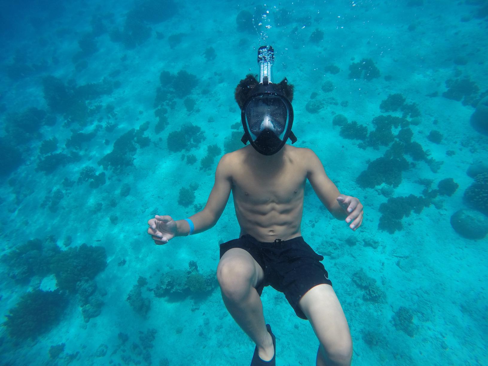 Greatever Full Face Snorkel Mask, Snorkeling Gear for Adults with Latest Dry Top Breathing System and Detachable Camera Mount, Foldable Snorkel Set for Family Snorkeling Trips, Anti-Fog & Anti-Leak customer photo 1