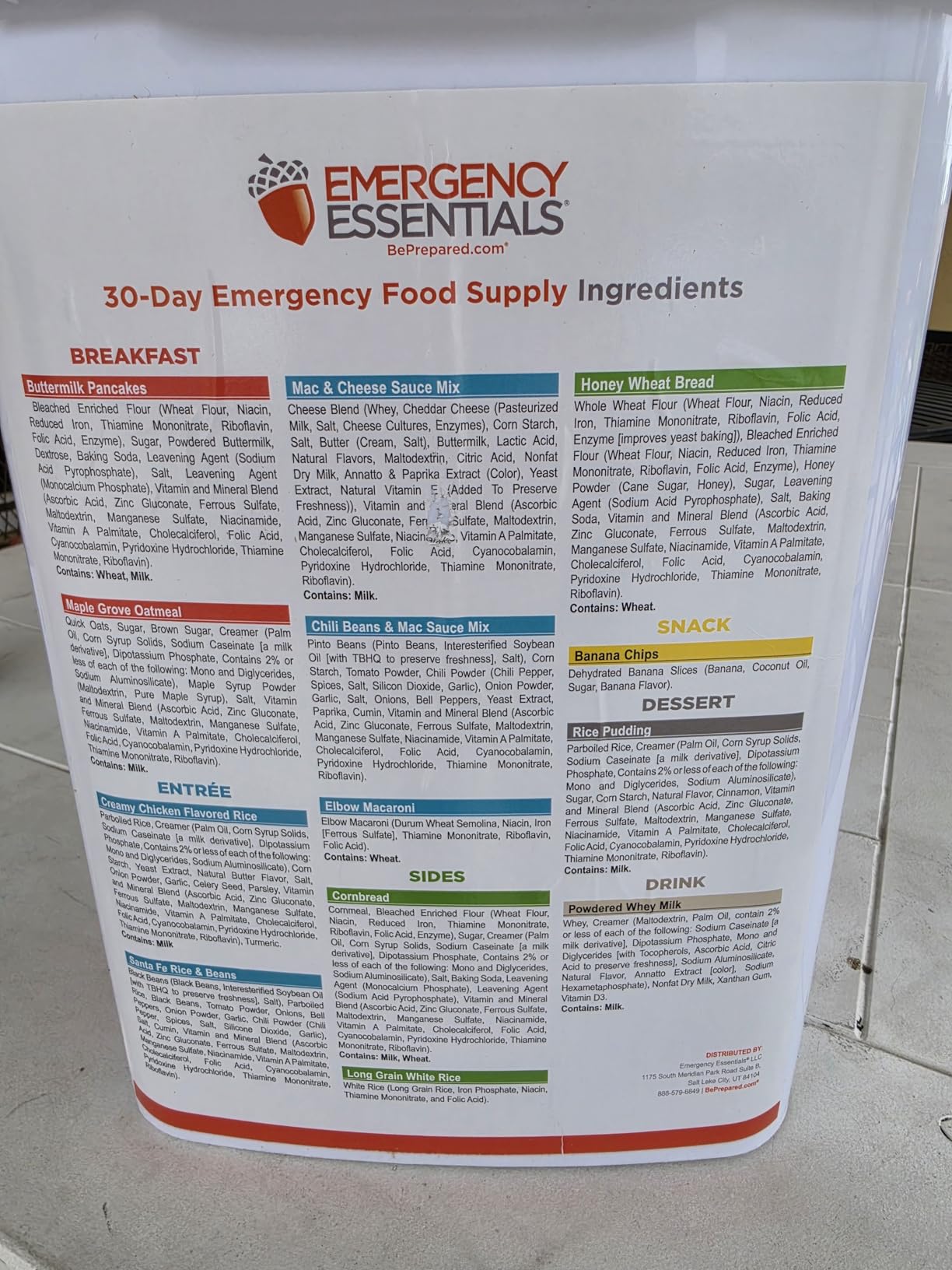 Emergency Essentials 1-Month Emergency Food Supply Bucket, 257 Servings, 56,650 Calories | Long-Term Survival Food Kit for Disaster Preparedness, Camping, and Power Outages customer photo 2
