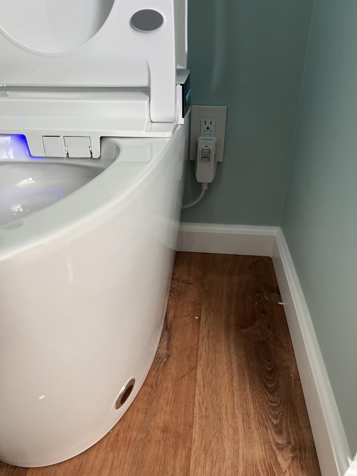 Smart Toilet with Bidet Built in, Elongated Bidet Toilet with Auto Soft Open/Close, Auto Flush, One Piece Toilet with Warm Wash & Dryer, Heated Seat, LED & Night Light, Self-Cleaning, Full/Half Flush customer photo 1