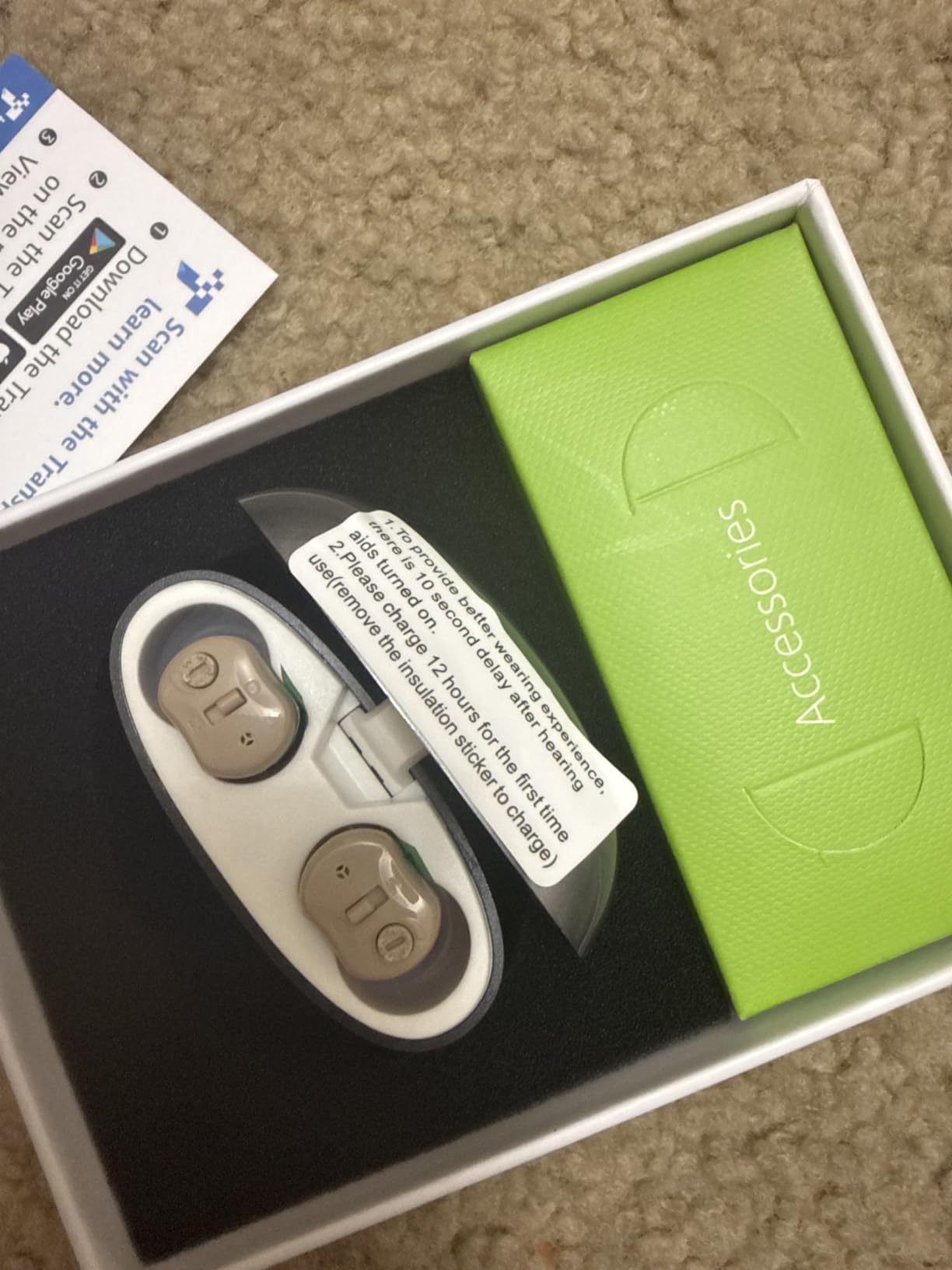 Rechargeable Hearing Aids for Seniors with Adaptive Noise Reduction | Adaptive noise reduction responds to changing environments, with a discreet lightweight fit and 36-hour rechargeable case customer photo 1