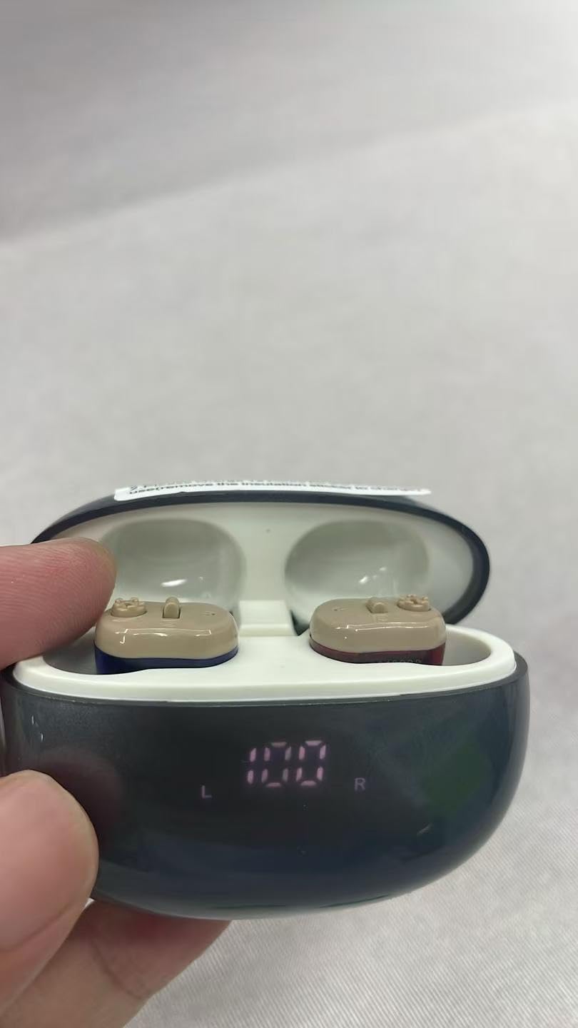Rechargeable Hearing Aids for Seniors with Adaptive Noise Reduction | Adaptive noise reduction responds to changing environments, with a discreet lightweight fit and 36-hour rechargeable case customer photo 2