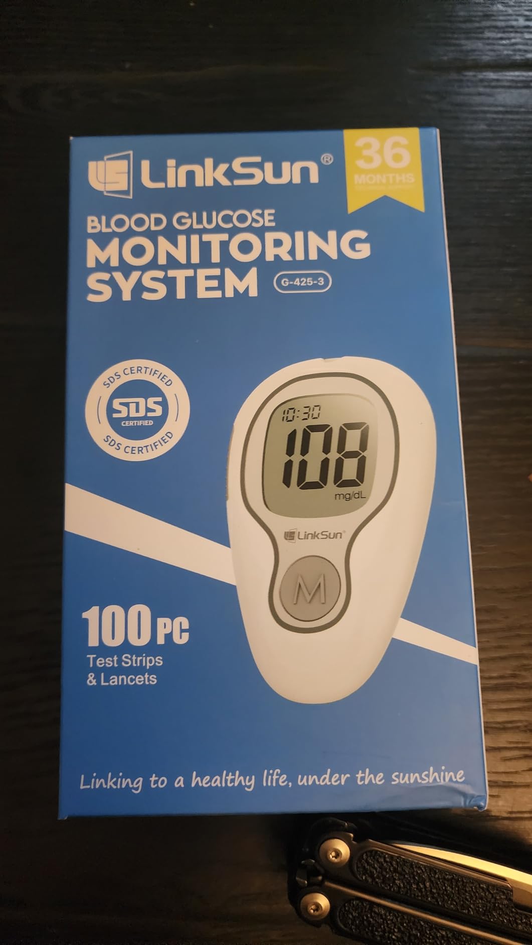 LinkSun Glucose Monitor Kit, 100 Strips & Lancets, No Coding, G-425-3 | Blood Glucose Monitor Kit, No Coding, 5s Fast Results, Easy Operation, Diabetes Testing Kit For Home Use customer photo 2