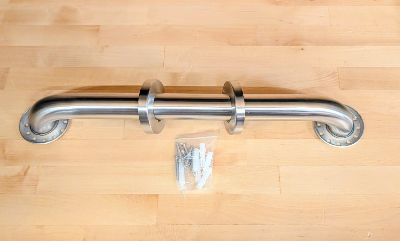 Grab Bar Bundle for ADA Compliance, Brushed Stainless Steel 1.5