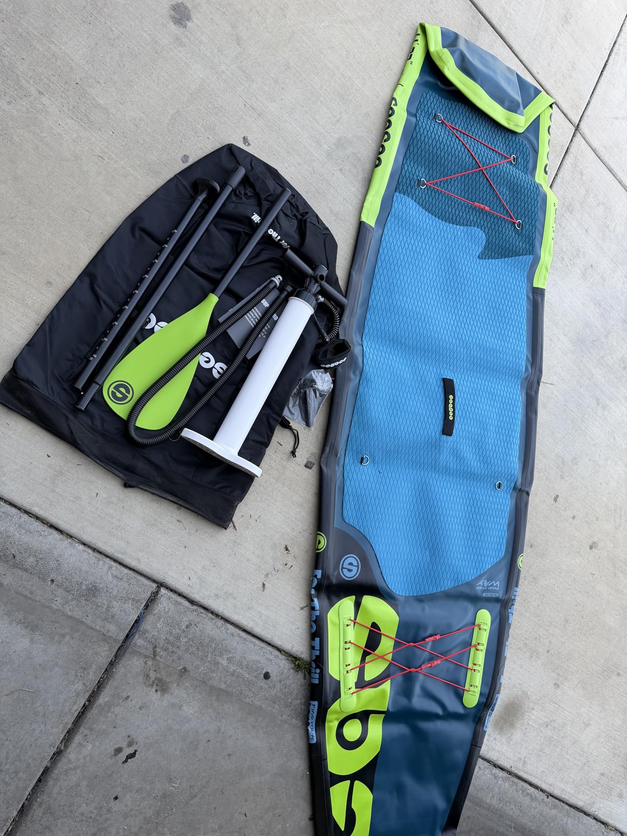 Inflatable Stand Up Paddle Board Includes Paddle, Dual Action Pump, and Accessories 11ft Lightweight iSUP, 33