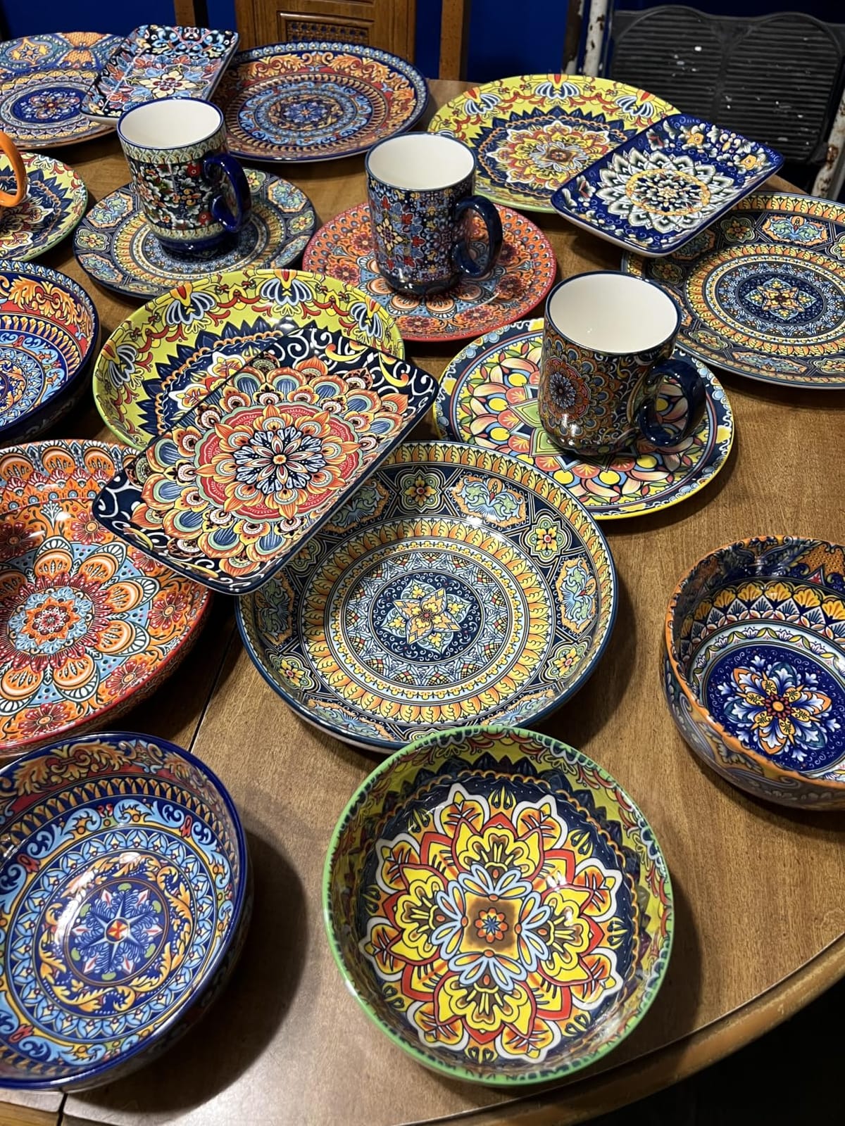 vancasso 24-Piece Dinnerware Sets, Plates & Bowls Sets Service for 6, Bohemian Porcelain Dishes Set for 6, Kitchen Dinner Set, Microwave & Dishwasher Safe, Scratch Resistant, Series KRVI customer photo 1