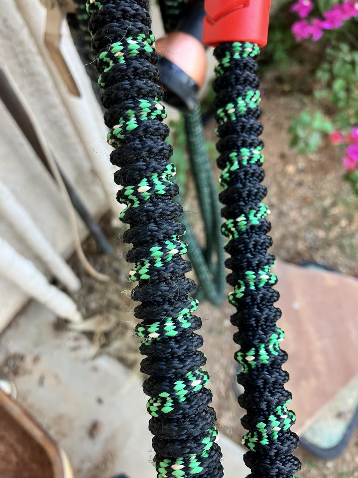 Pocket Hose Ballistic Double UV Edition 100 FT Expandable Garden Hose w/Pocket Pivot Swivel Connector, Anti-Burst Sleeve Reinforced w/Bulletproof Fiber, Lightweight, No-Kink, Compact, AS SEEN ON TV customer photo 1
