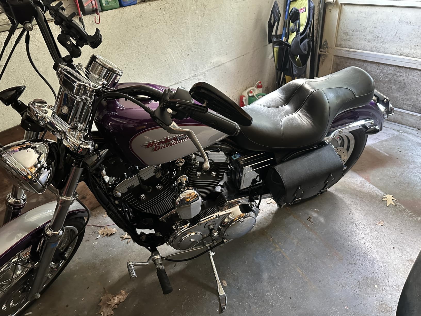 KEMIMOTO Motorcycle Saddlebags PU Leather Side Bags | Compatible with Sportster 883 1200 Softail Low Rider S Cruiser Dyna V-star Shadow Vulcan Rebel (20L) customer photo 1