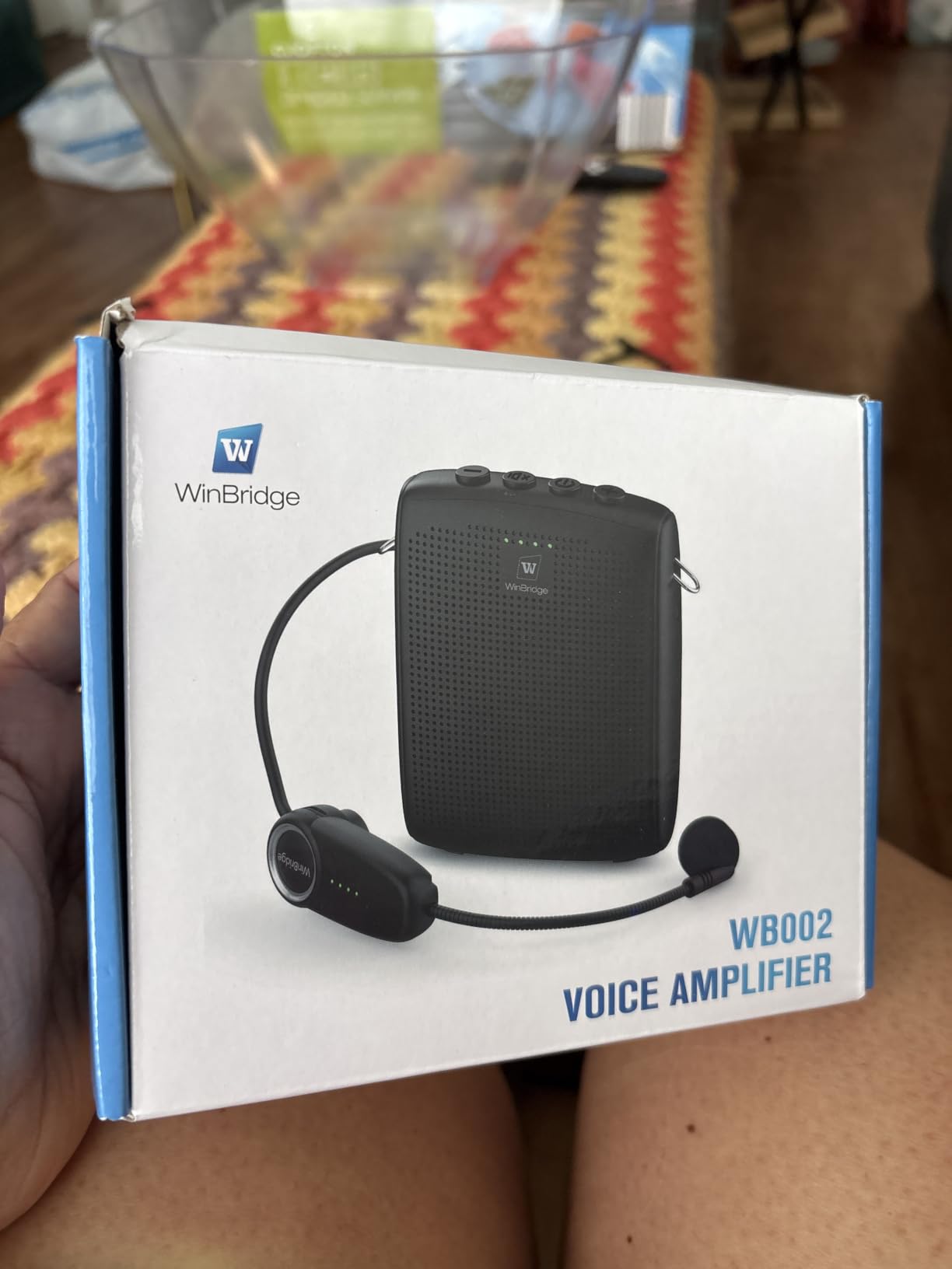 WinBridge Wireless Voice Amplifier 15W Bluetooth Headset Mic for Teachers | Portable PA System, Teacher Microphone for Classroom, 12-15H Battery, Small Presentation Speaker Sound Amplifier WB002 White customer photo 2