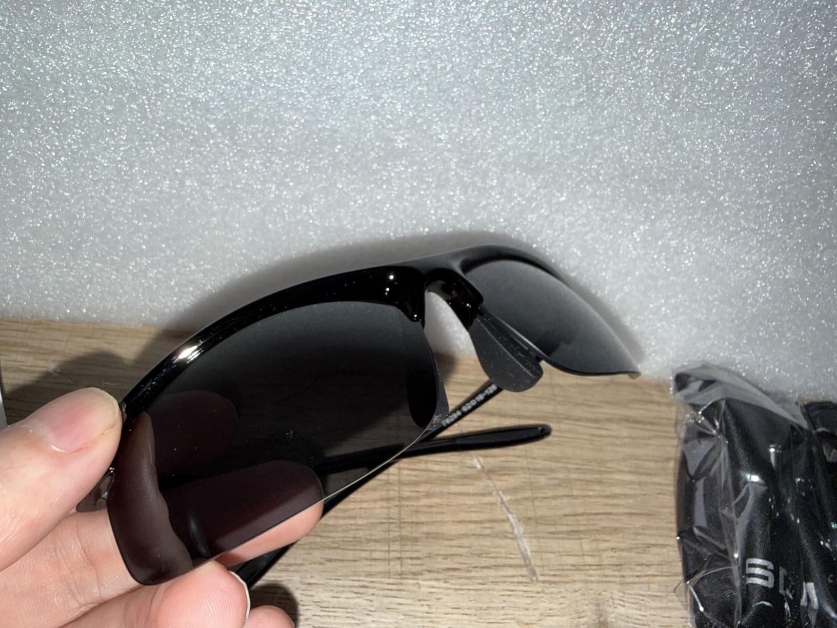 17g Ultra-Lightweight Small Polarized Sports Sunglasses for Men Women | Small-Medium Face Fit, TR Frame, Wrap Around, UV400 Protection, HD Lens, Anti-Glare, Rectangle, for Cycling Hiking Fishing customer photo 1