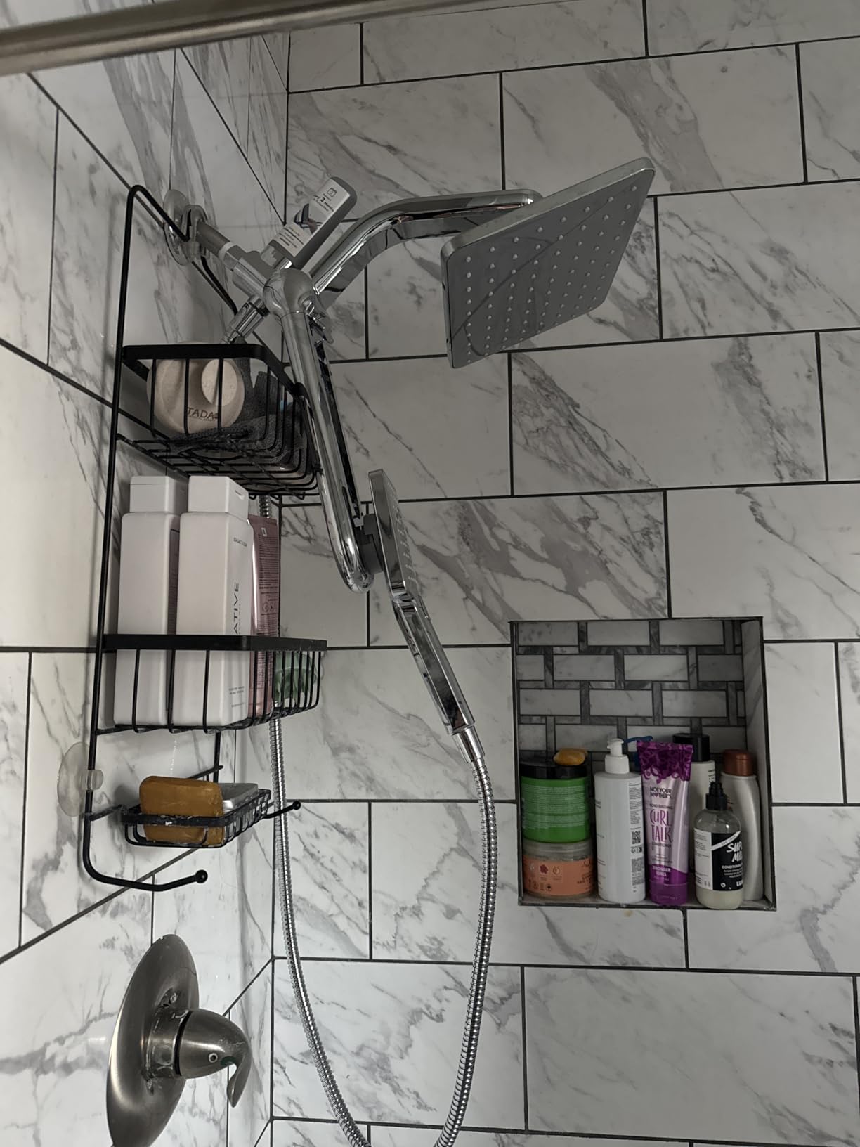 Dual Filtered Rainfall Handheld Showerhead Spray Combo with 7 Modes | 2026 Upgraded Shower Head Combo, Dual Filtration For Skin & Hair Care, One-Button Filter Replacement, Matte Black customer photo 1