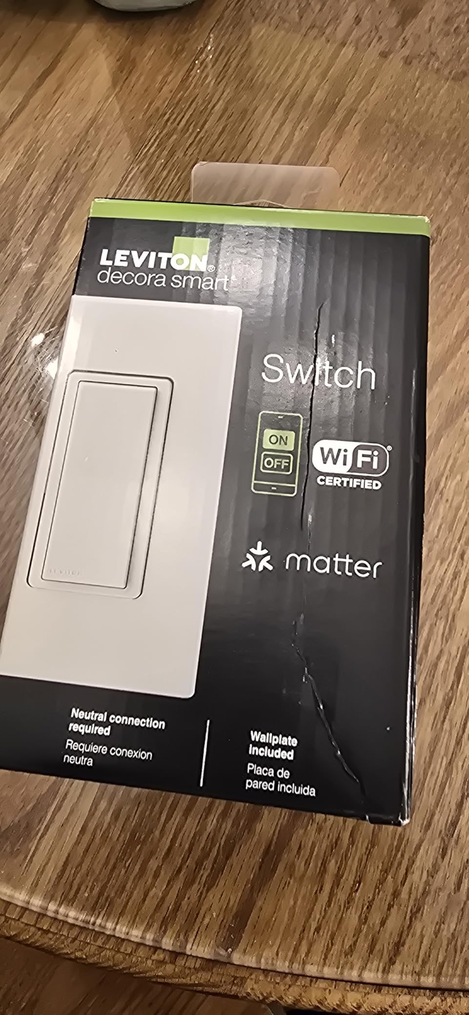 Leviton Decora Smart Switch, Wi-Fi, Works with Matter, Alexa, Google Assistant, Apple Home/Siri & Wired or Wirefree 3-Way, Neutral Wire Required, D315S-1RW, White customer photo 1
