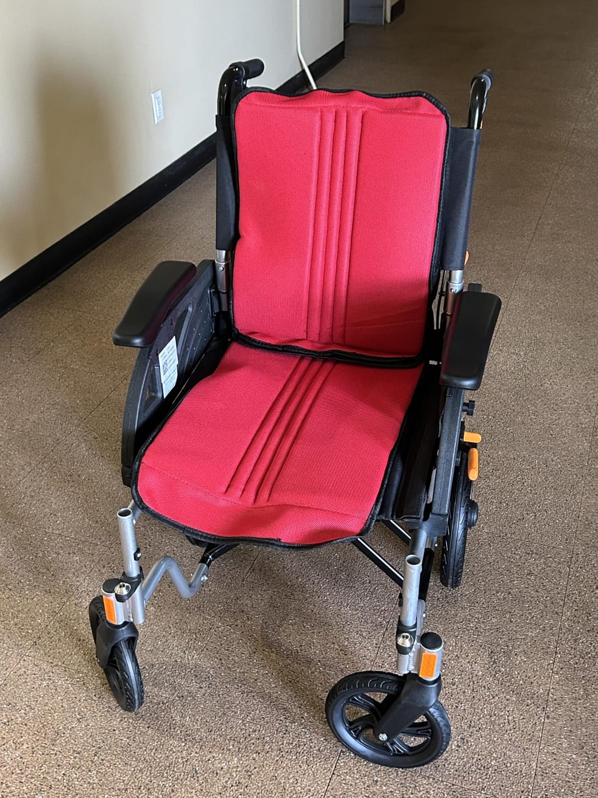 VOCIC Lightweight Transport Wheelchair Foldable Wheelchairs for Adults with Handbrakes, Flip-Back Arms, Swing-Away Footrests, 12