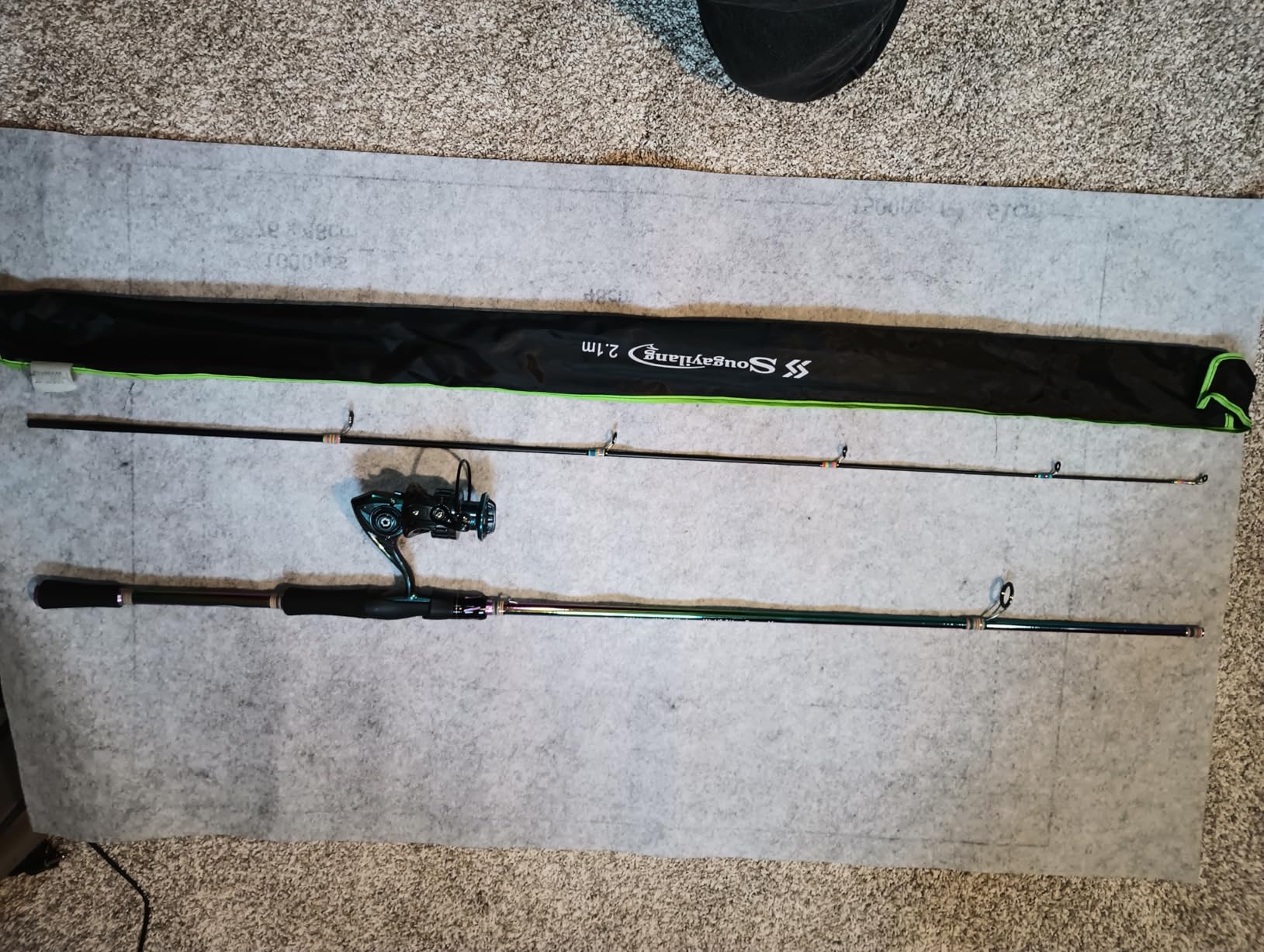 Sougayilang Fishing Rod Reel Combo, 2 Pieces Light Weight Spinning Rod with Bright Powerful Smooth Fishing Reel, Good Starter Combo for Bass Freshwater customer photo 2