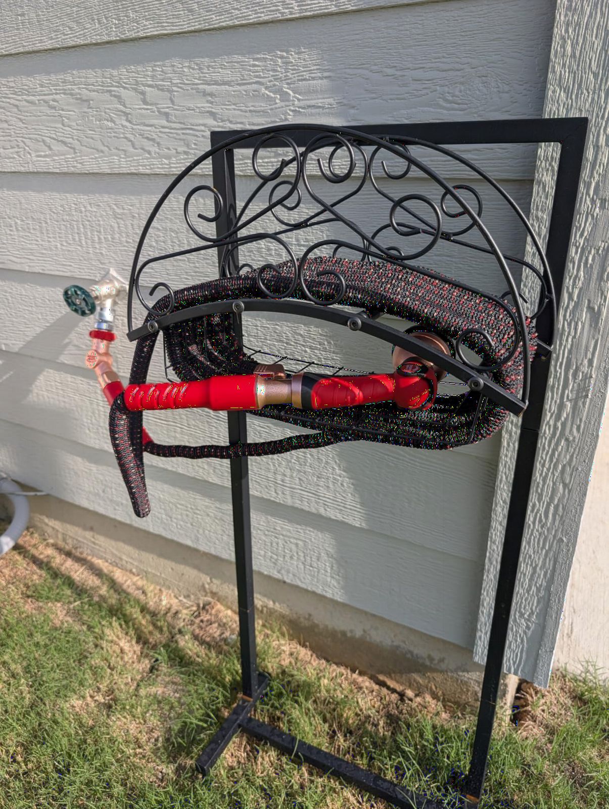 Pocket Hose Ballistic 50 FT Expandable Garden Hose, No-Kink, As Seen on TV | Anti-burst sleeve reinforced with bulletproof fiber, 360° swiveling pocket pivot connector, lightweight compact design customer photo 1