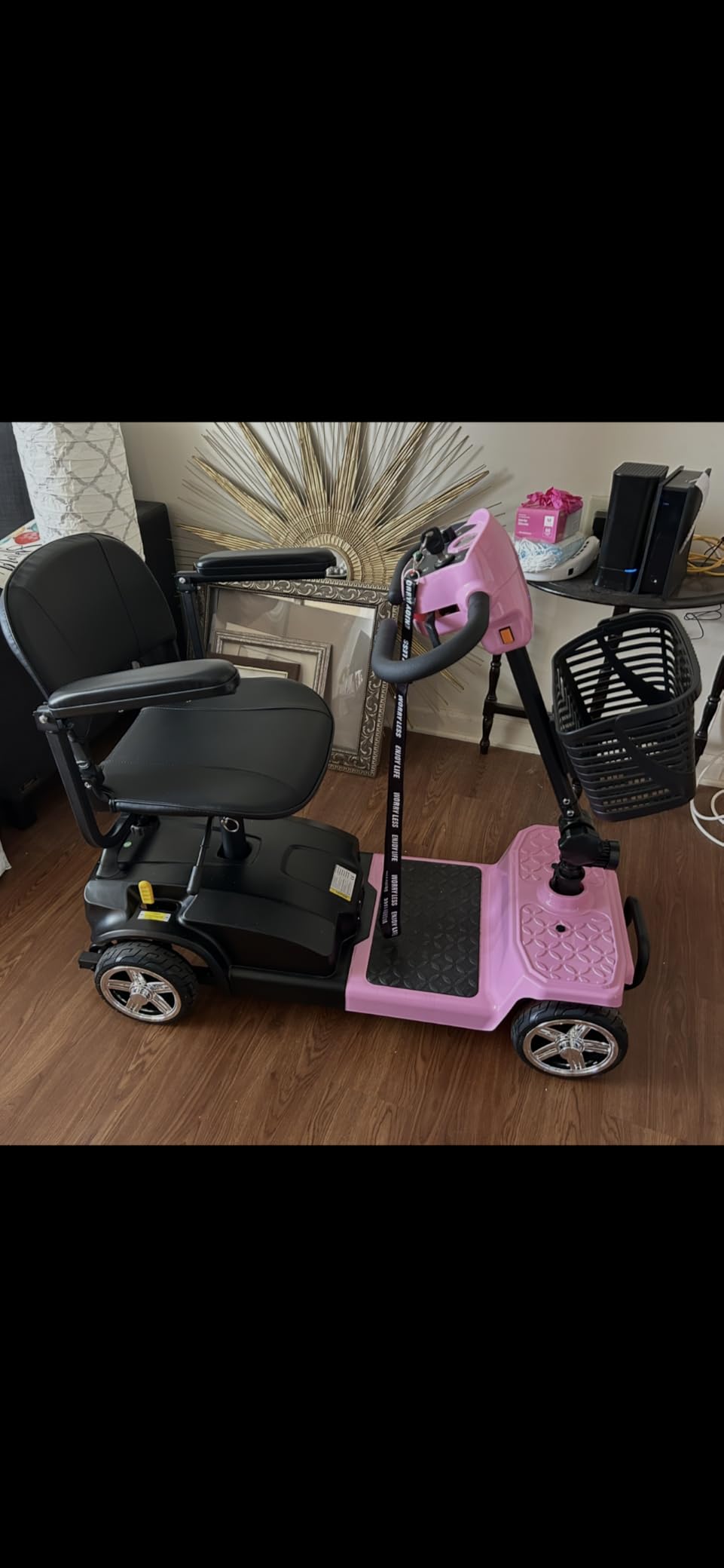 Ecomobi 20-45 Miles Mobility Scooter for Seniors & Adults, 4 Wheel Motorized Mobility Scooter for Travel, Removable Lithium Battery, 350W Motor, Dual Baskets, 300 lb Capacity, GPS Tracker,Red,18ah customer photo 1