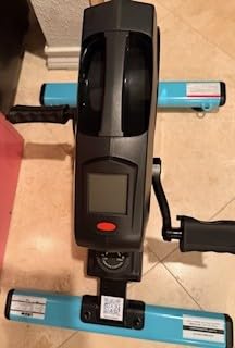 pooboo Under Desk Bike Pedal Exerciser with Magnetic Resistance | Mini Exercise Bike with 16 Resistance Levels, Arm And Leg Workouts, Resistance Bands And Non-Slip Mat for Home Office Therapy customer photo 2