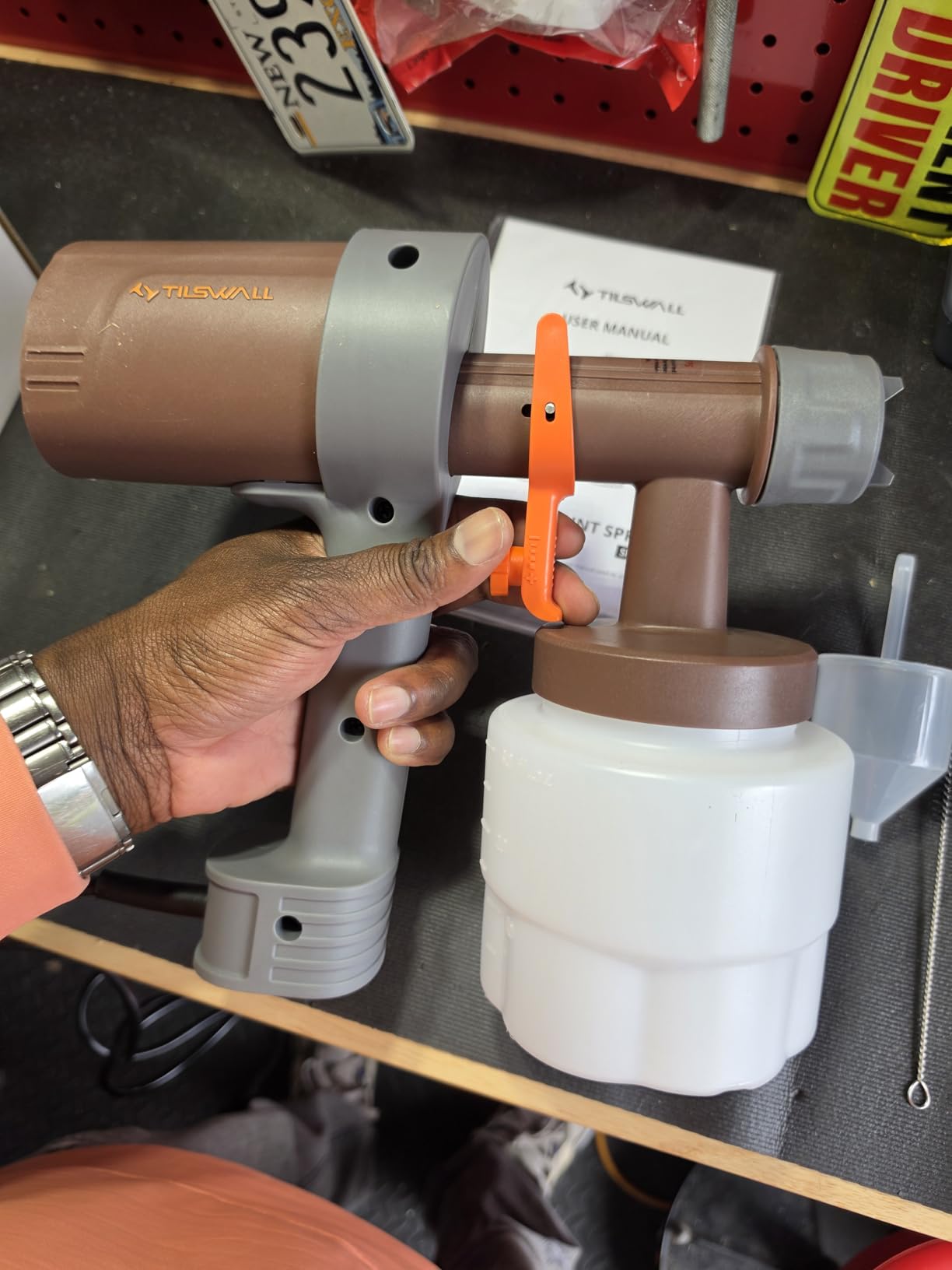Tilswall Paint Sprayer, Shark 600 Ultra-Light HVLP Electric Spray Paint Gun customer photo 1