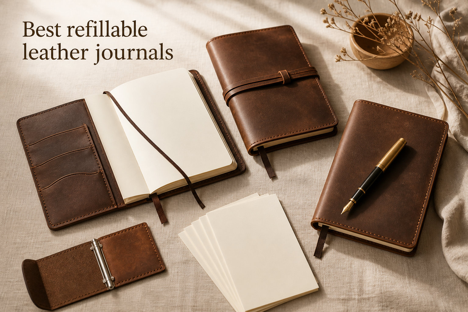 Best refillable leather journals