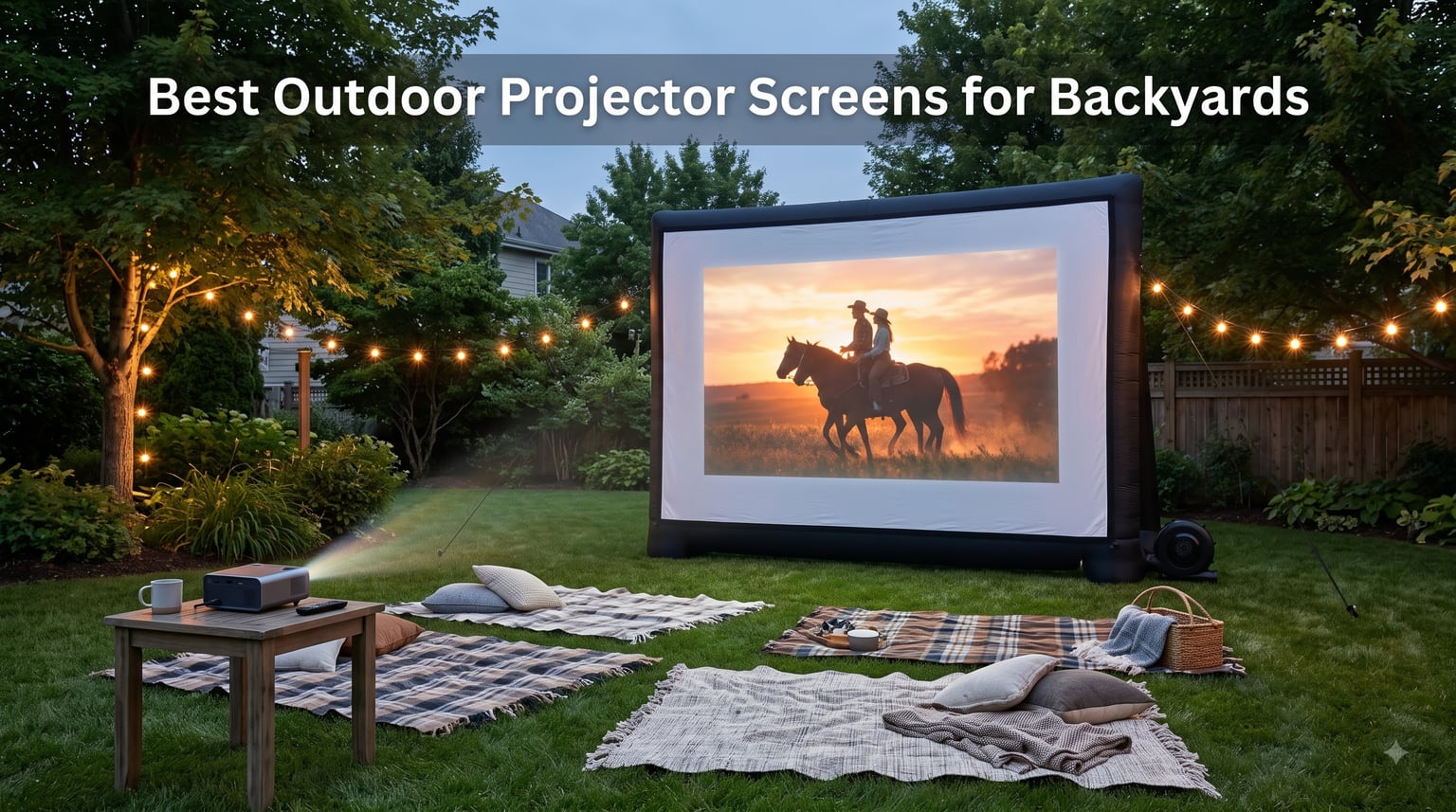 Best Outdoor Projector Screens for Backyards