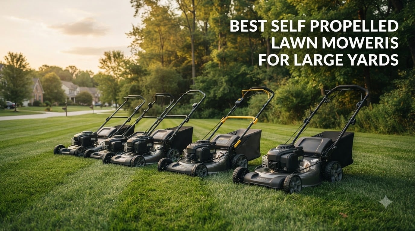 Best self propelled lawn mowers for large yards