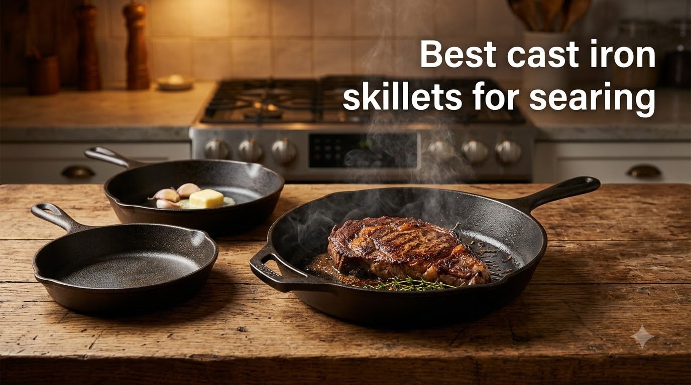 Best cast iron skillets for searing