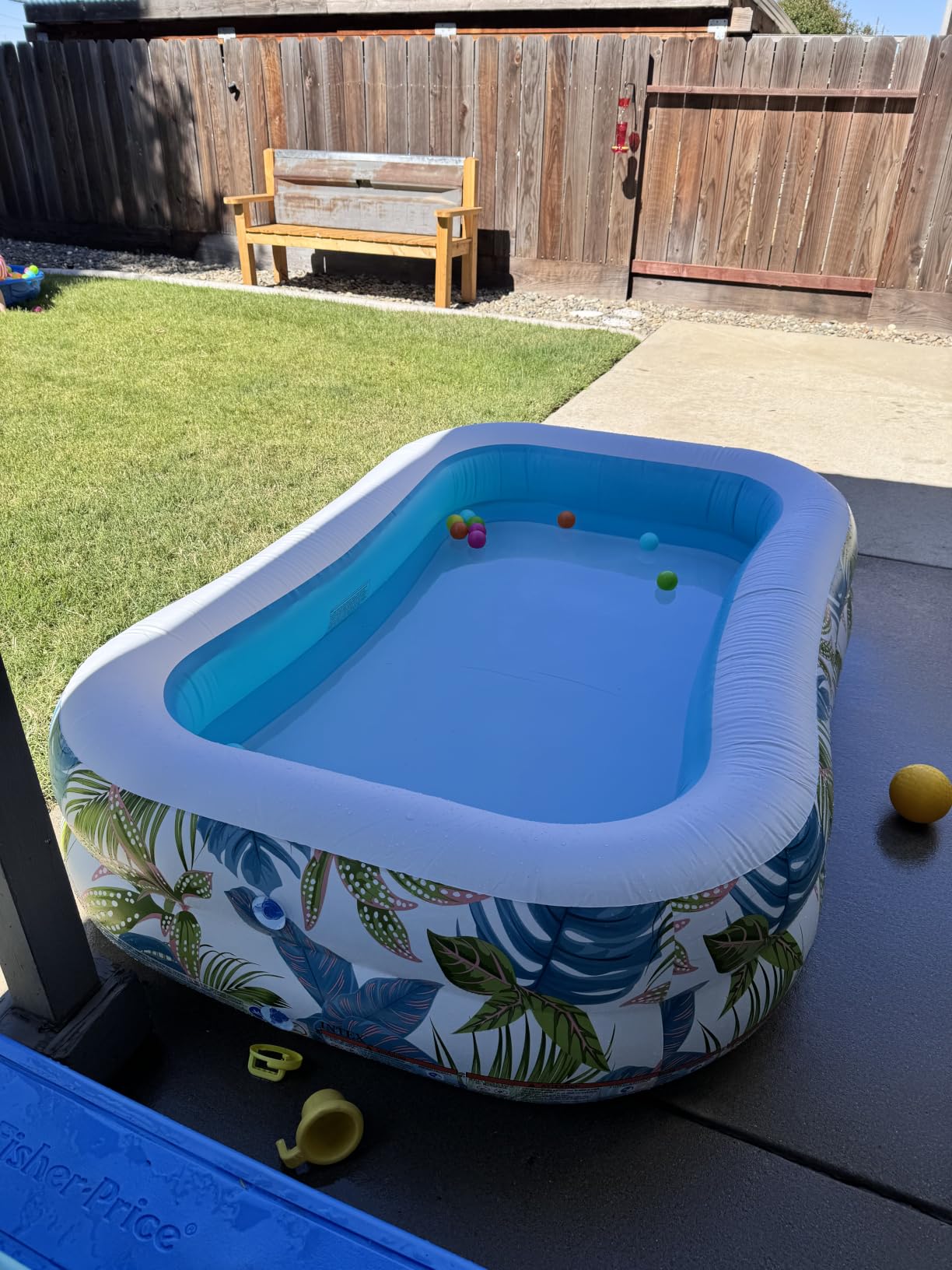 INTEX Rectangular Family Lounge Inflatable Swimming Pool for Kids & Adults | 58484EP - Outdoor Backyard Swim Center for Family Fun, 120in x 72in x 22in customer photo 1