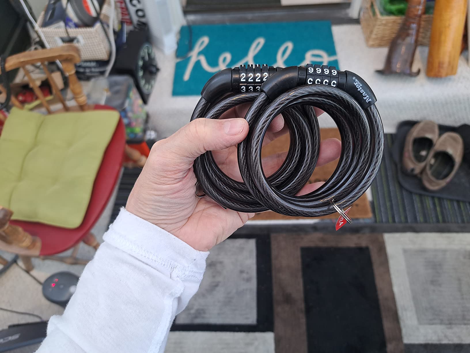 Master Lock Combination Cable Bike Lock 4-Foot Long Bicycle Lock, 8143D customer photo 1