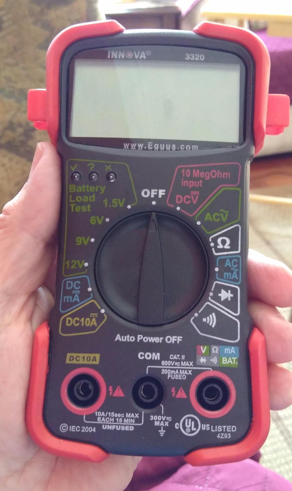 INNOVA 3320 Auto-Ranging Digital Multimeter, Red & Black customer photo 1